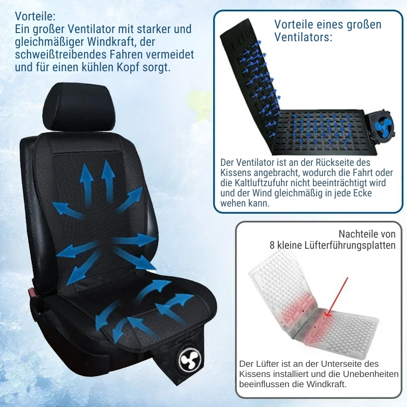 Cooling Seat Cushion with Fan – USB Vent & Adjustable Airflow