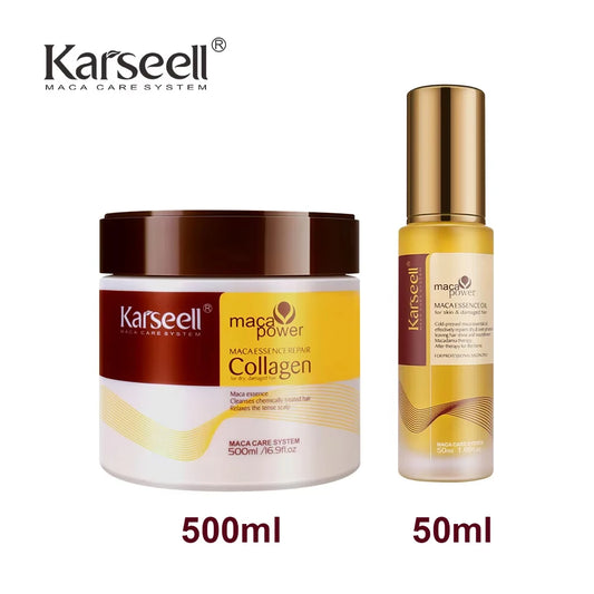 Karseell Haarmaske Kollagen Set - Intensive Haarkur für geschädigtes Haar 500ml