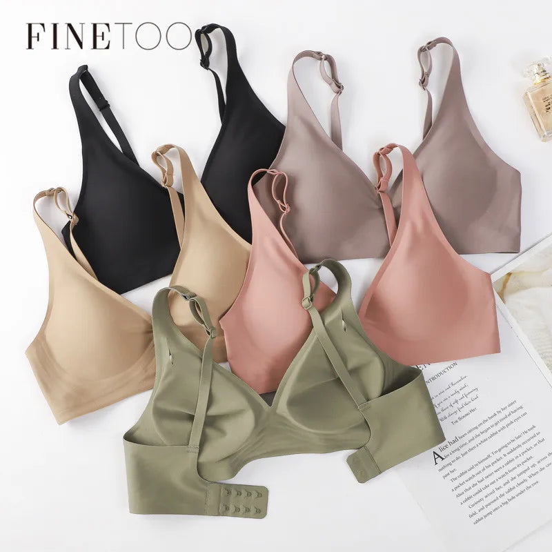Soft Wireless Women Deep V Bras Bralette