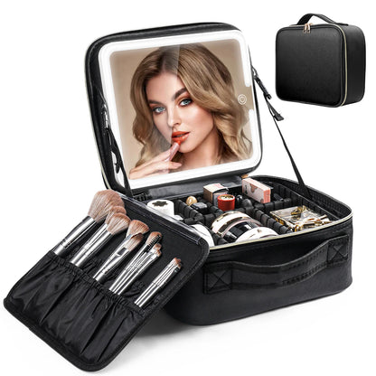 LED Mirror Makeup Bag