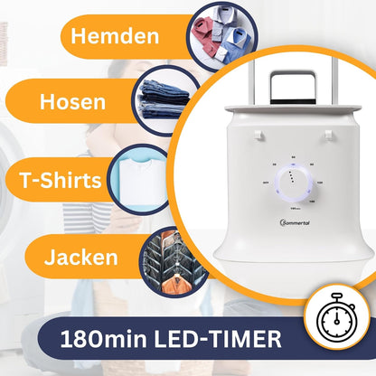 Sommertal – Hemdenbügler & Bügelmaschine für Hemden, Blusen, T-Shirts, Hosen – Bügelautomat mit 2-in-1 Bügeln & Trocknen Funktionen – effiziente Bügelhilfe
