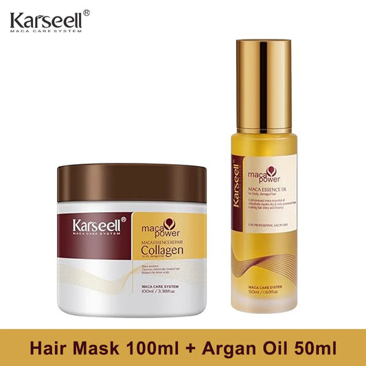 Karseell Haarmaske Kollagen Set - Intensive Haarkur für geschädigtes Haar 100ml