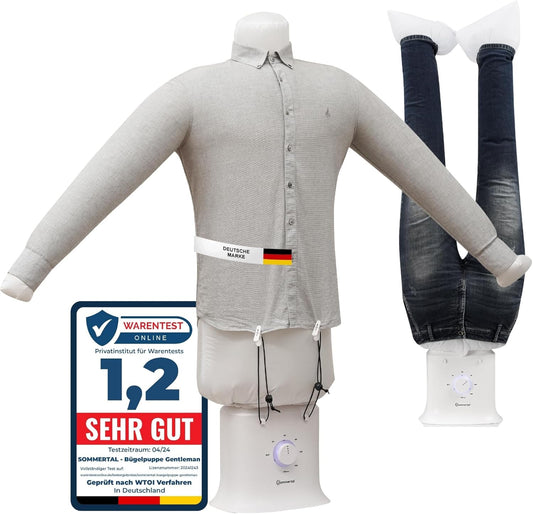 Sommertal – Hemdenbügler & Bügelmaschine für Hemden, Blusen, T-Shirts, Hosen – Bügelautomat mit 2-in-1 Bügeln & Trocknen Funktionen – effiziente Bügelhilfe