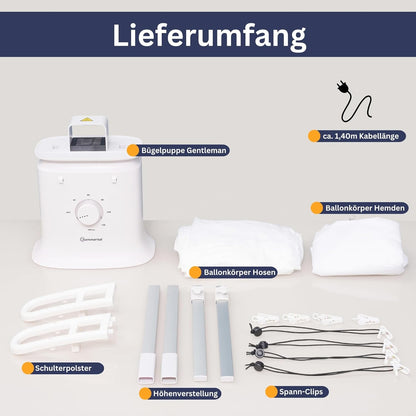 Sommertal – Hemdenbügler & Bügelmaschine für Hemden, Blusen, T-Shirts, Hosen – Bügelautomat mit 2-in-1 Bügeln & Trocknen Funktionen – effiziente Bügelhilfe
