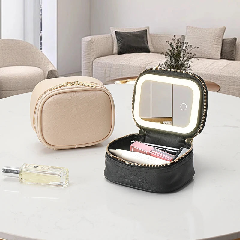 MINI-LED Mirror Makeup Bag