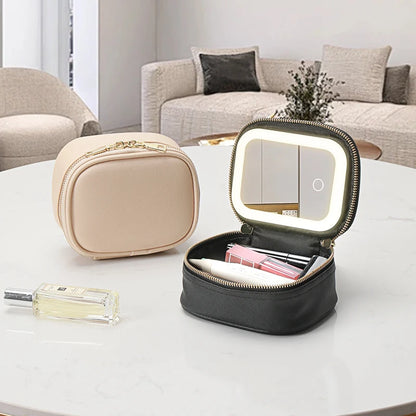 MINI-LED Mirror Makeup Bag