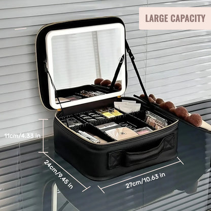 LED Mirror Makeup Bag